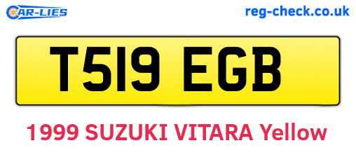T519EGB are the vehicle registration plates.