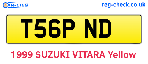 T56PND are the vehicle registration plates.
