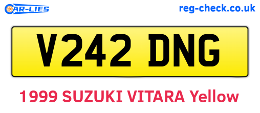 V242DNG are the vehicle registration plates.
