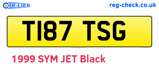 T187TSG are the vehicle registration plates.
