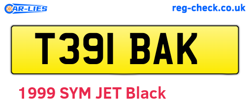 T391BAK are the vehicle registration plates.