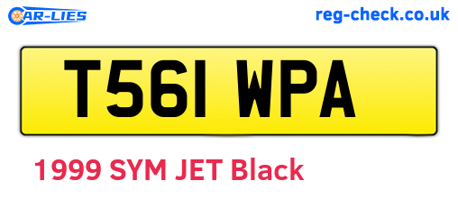 T561WPA are the vehicle registration plates.