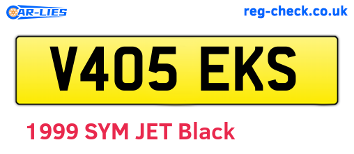 V405EKS are the vehicle registration plates.