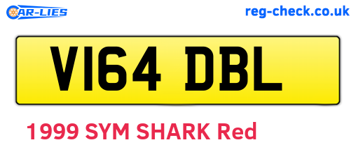 V164DBL are the vehicle registration plates.