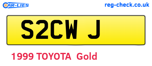 S2CWJ are the vehicle registration plates.