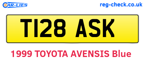 T128ASK are the vehicle registration plates.