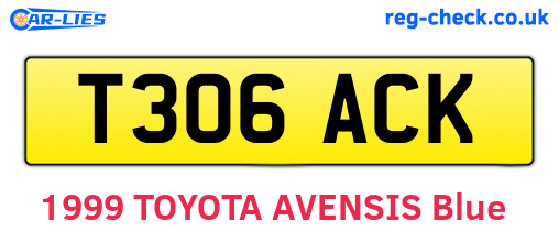 T306ACK are the vehicle registration plates.
