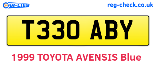 T330ABY are the vehicle registration plates.
