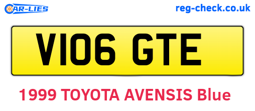 V106GTE are the vehicle registration plates.