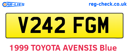 V242FGM are the vehicle registration plates.