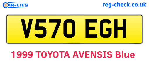 V570EGH are the vehicle registration plates.