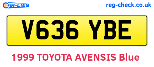 V636YBE are the vehicle registration plates.