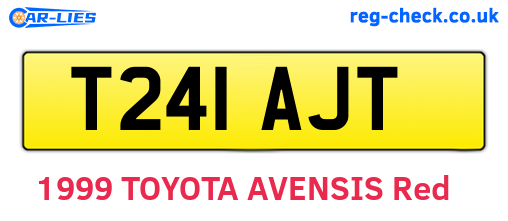 T241AJT are the vehicle registration plates.