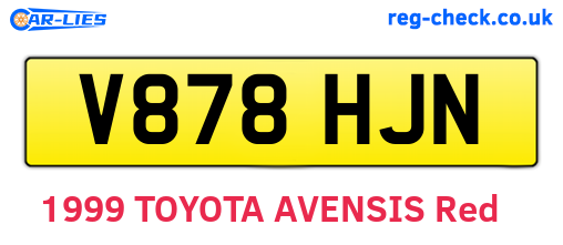 V878HJN are the vehicle registration plates.
