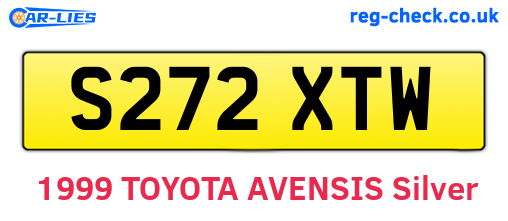 S272XTW are the vehicle registration plates.