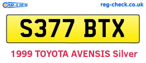 S377BTX are the vehicle registration plates.