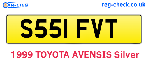 S551FVT are the vehicle registration plates.