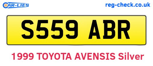 S559ABR are the vehicle registration plates.
