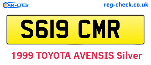 S619CMR are the vehicle registration plates.