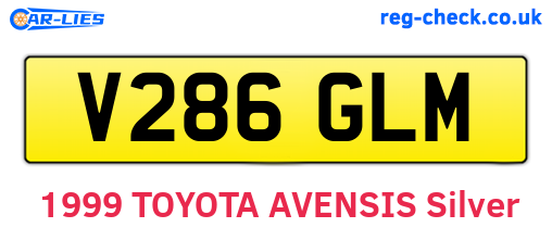V286GLM are the vehicle registration plates.