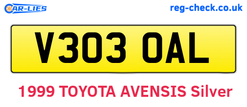 V303OAL are the vehicle registration plates.