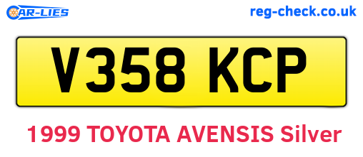 V358KCP are the vehicle registration plates.