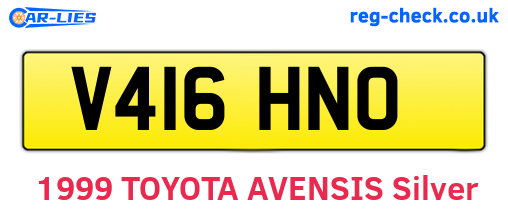 V416HNO are the vehicle registration plates.