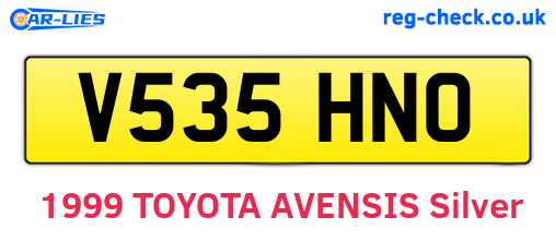 V535HNO are the vehicle registration plates.