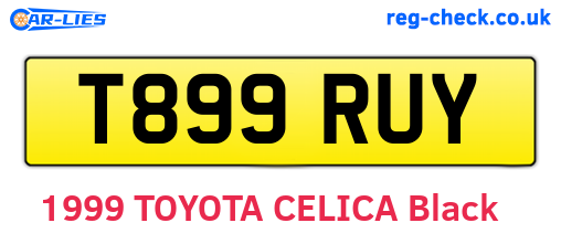 T899RUY are the vehicle registration plates.