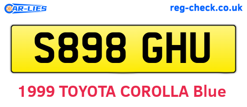 S898GHU are the vehicle registration plates.