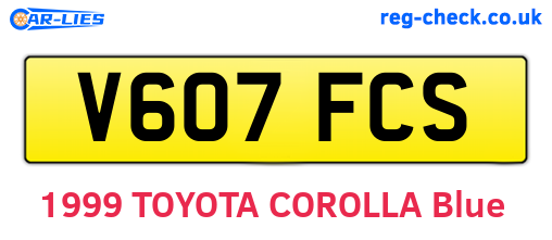 V607FCS are the vehicle registration plates.