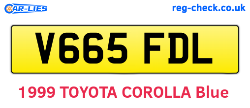 V665FDL are the vehicle registration plates.