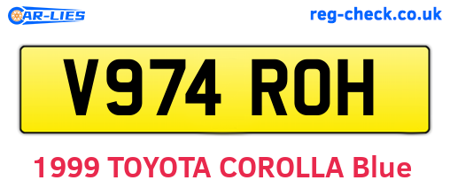 V974ROH are the vehicle registration plates.