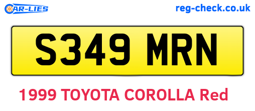 S349MRN are the vehicle registration plates.
