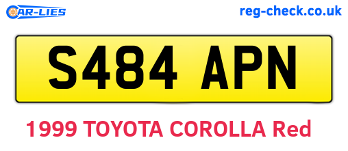 S484APN are the vehicle registration plates.