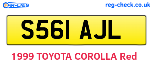 S561AJL are the vehicle registration plates.