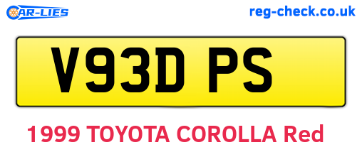 V93DPS are the vehicle registration plates.