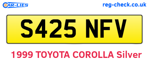 S425NFV are the vehicle registration plates.