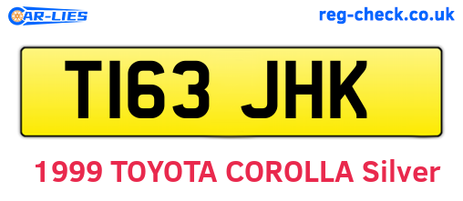 T163JHK are the vehicle registration plates.