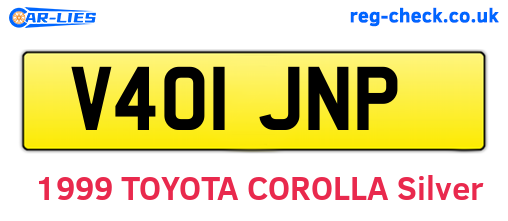 V401JNP are the vehicle registration plates.