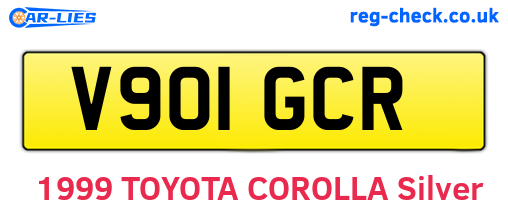 V901GCR are the vehicle registration plates.
