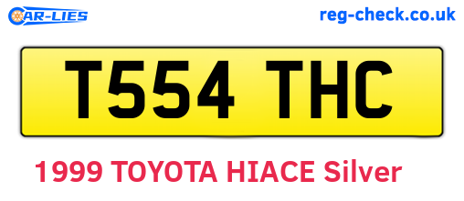 T554THC are the vehicle registration plates.