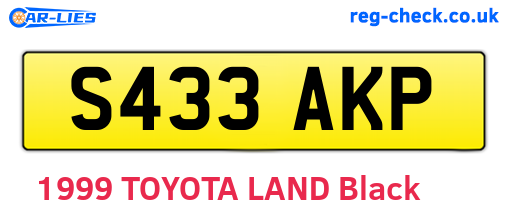 S433AKP are the vehicle registration plates.