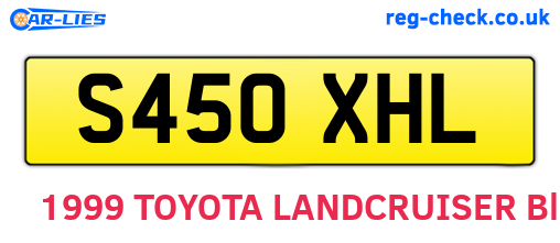 S450XHL are the vehicle registration plates.