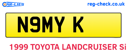 N9MYK are the vehicle registration plates.