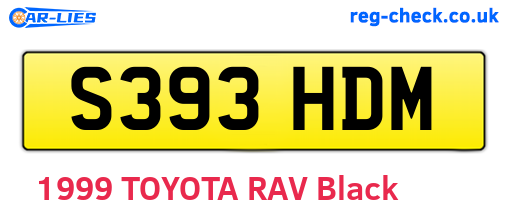S393HDM are the vehicle registration plates.
