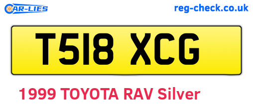 T518XCG are the vehicle registration plates.