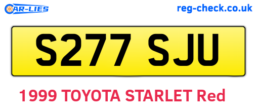 S277SJU are the vehicle registration plates.