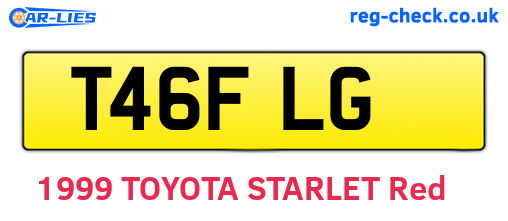 T46FLG are the vehicle registration plates.