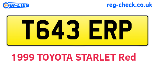 T643ERP are the vehicle registration plates.